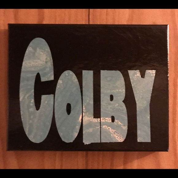 Custom  Name Acrylic Flow Art Canvas - Picture 4 of 5